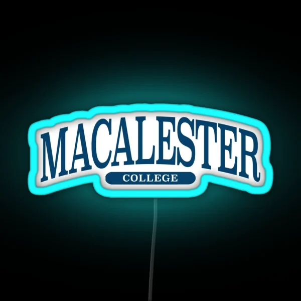 Macalester College Serif Font Curved RGB Neon Sign