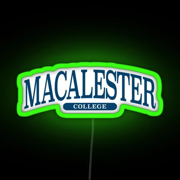 Macalester College Serif Font Curved RGB Neon Sign