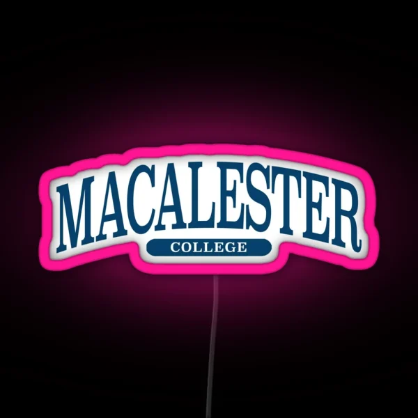 Macalester College Serif Font Curved RGB Neon Sign