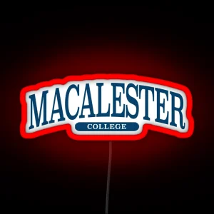 Macalester College Serif Font Curved RGB Neon Sign