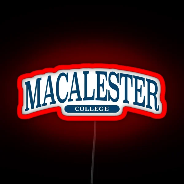 Macalester College Serif Font Curved RGB Neon Sign