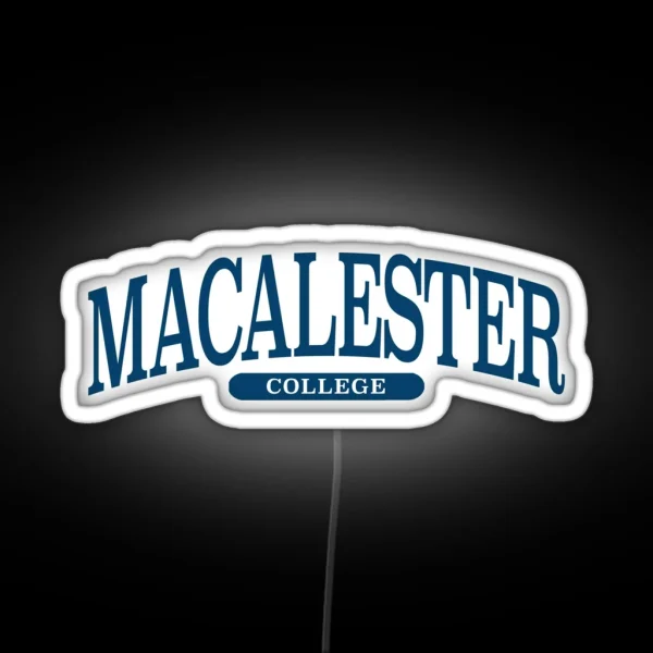 Macalester College Serif Font Curved RGB Neon Sign
