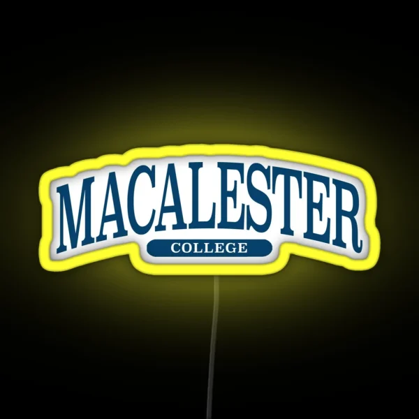 Macalester College Serif Font Curved RGB Neon Sign
