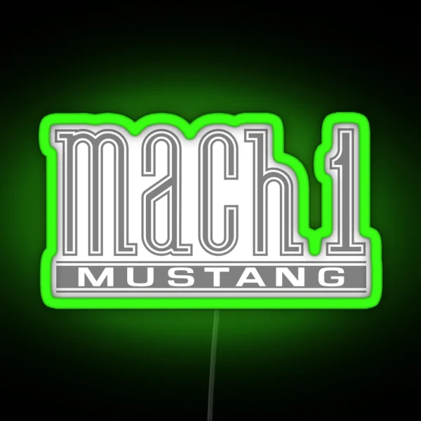 Mach 1 Clean RGB Neon Sign