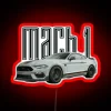 2024 Ford Mach-1 Mustang GT with 5.0L V8 Performance, Fighter Jet Gray Exterior, RGB Neon Sign Lighting, Red Accent Detail...