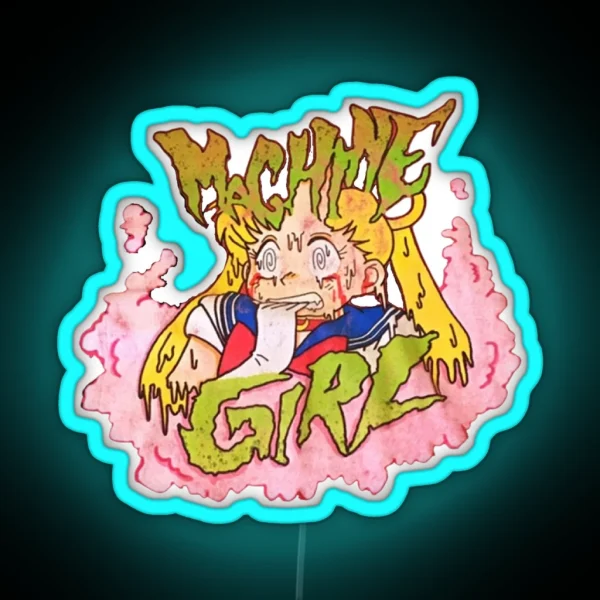 Machine Girl Sailor Moon RGB Neon Sign