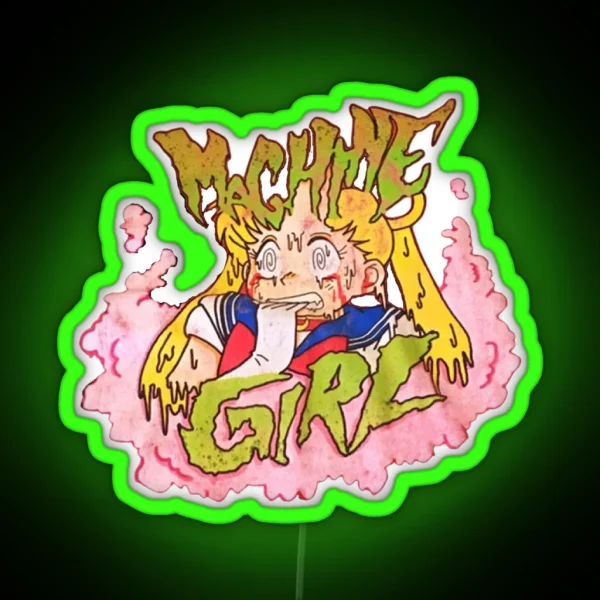 Machine Girl Sailor Moon RGB Neon Sign