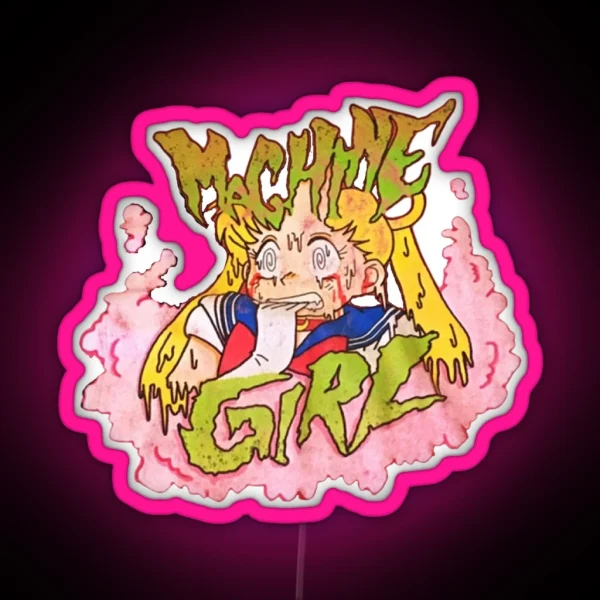 Machine Girl Sailor Moon RGB Neon Sign