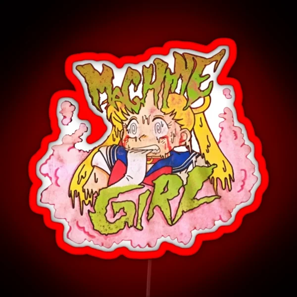 Machine Girl Sailor Moon RGB Neon Sign