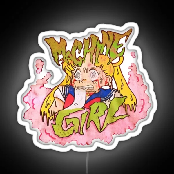 Machine Girl Sailor Moon RGB Neon Sign