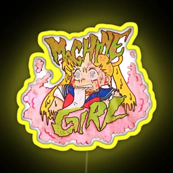 Machine Girl Sailor Moon RGB Neon Sign