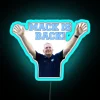Mack Is Back Neon Sign with RGB Blue Light Design