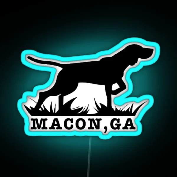 Macon Georgia Hunting Dog RGB Neon Sign
