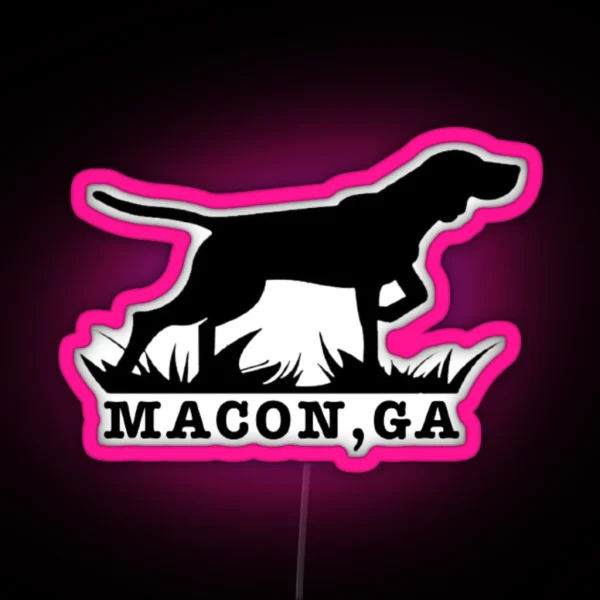 Macon Georgia Hunting Dog RGB Neon Sign