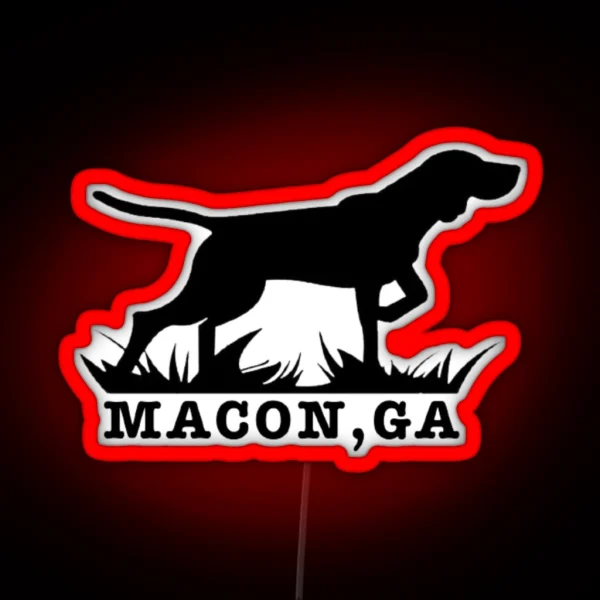 Macon Georgia Hunting Dog RGB Neon Sign