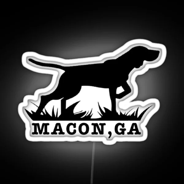 Macon Georgia Hunting Dog RGB Neon Sign