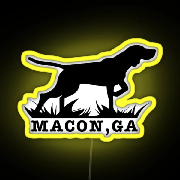 Macon Georgia Hunting Dog RGB Neon Sign