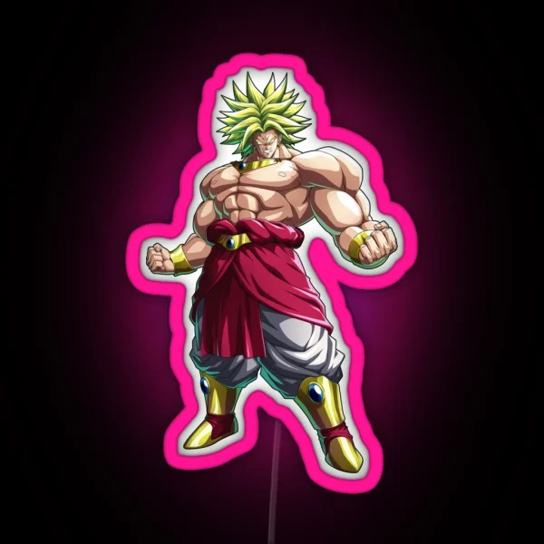 Mad Looking Broly From The Anime Dragonball Z Movie RGB Neon Sign