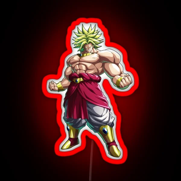 Mad Looking Broly From The Anime Dragonball Z Movie RGB Neon Sign