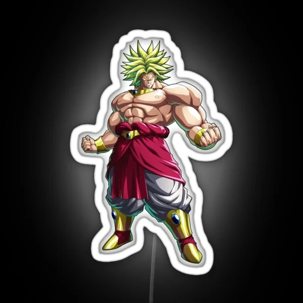 Mad Looking Broly From The Anime Dragonball Z Movie RGB Neon Sign