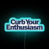 RGB Neon Sign for Curb Your Enthusiasm - Vibrant Blue MadHappy Design