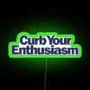 neon sign curb your enthusiasm rgb green design.