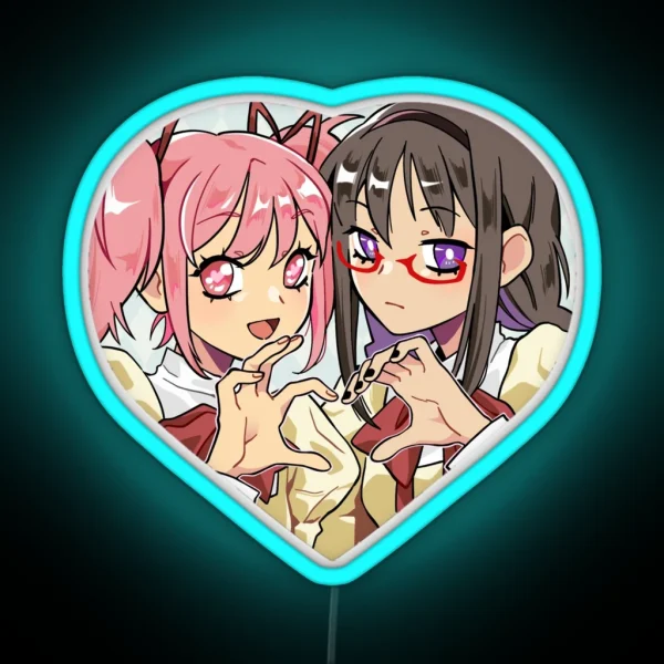Madoka And Himura RGB Neon Sign