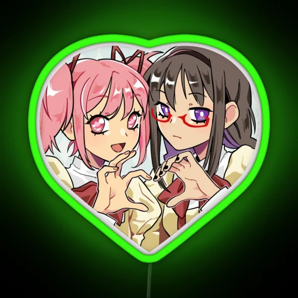 Madoka And Himura RGB Neon Sign