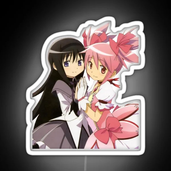 Madoka And Homura Puella Magi Madoka Magica RGB Neon Sign