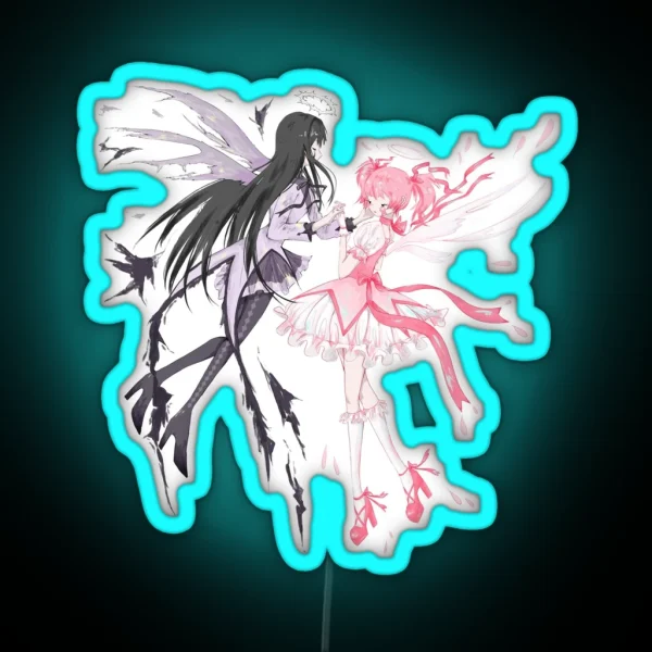 Madoka And Homura RGB Neon Sign