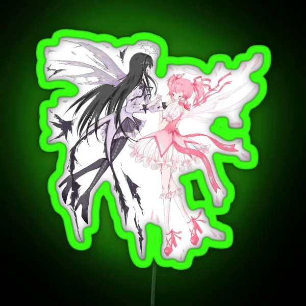 Madoka And Homura RGB Neon Sign