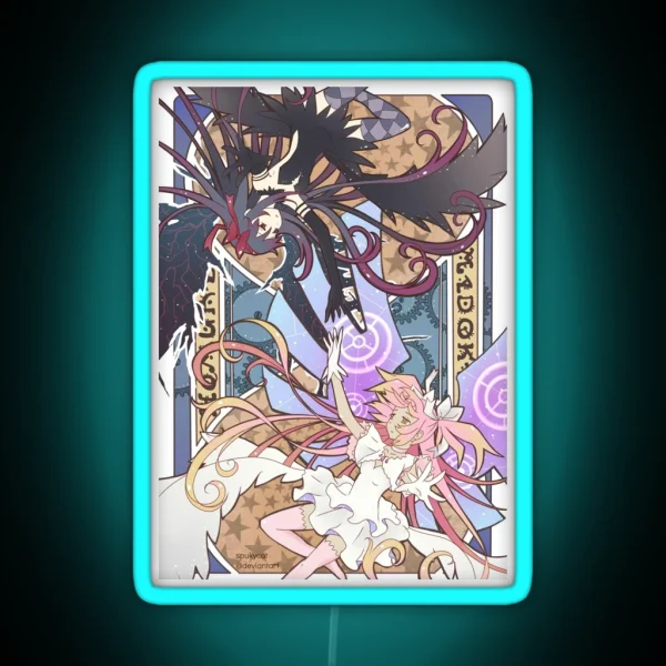 Madoka And Homura RGB Neon Sign