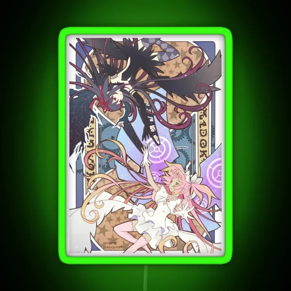 Madoka And Homura RGB Neon Sign