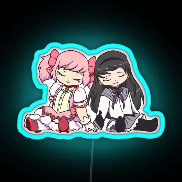 Madoka And Homura RGB Neon Sign