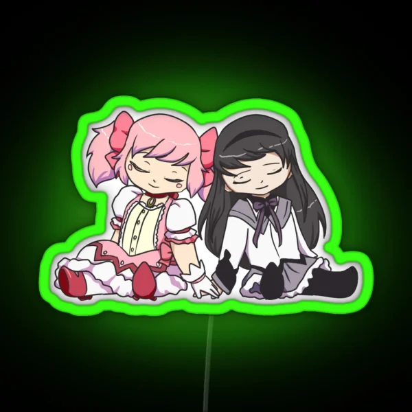 Madoka And Homura RGB Neon Sign