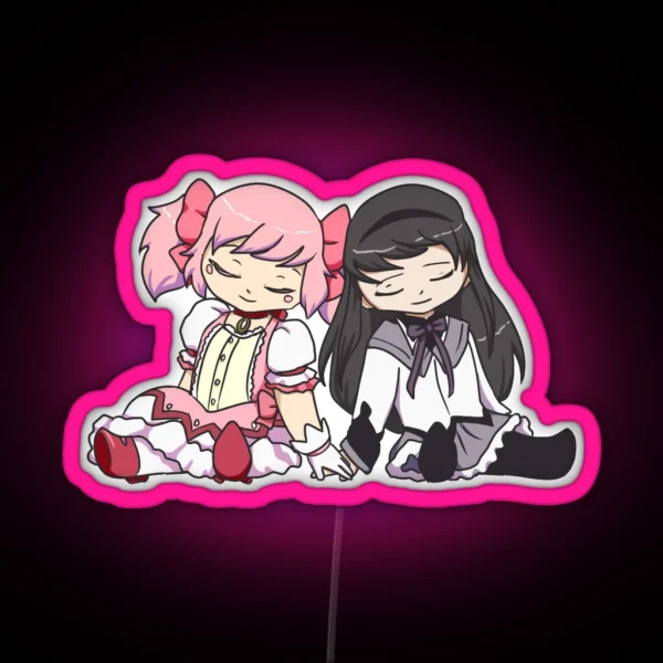 Madoka And Homura RGB Neon Sign