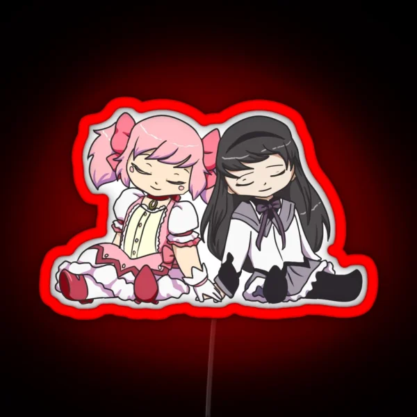 Madoka And Homura RGB Neon Sign