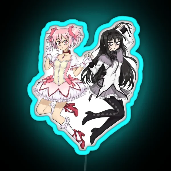 Madoka And Homura RGB Neon Sign