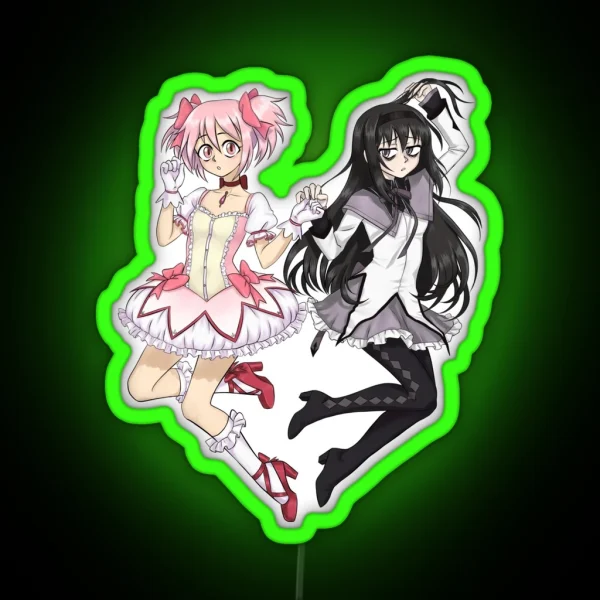 Madoka And Homura RGB Neon Sign