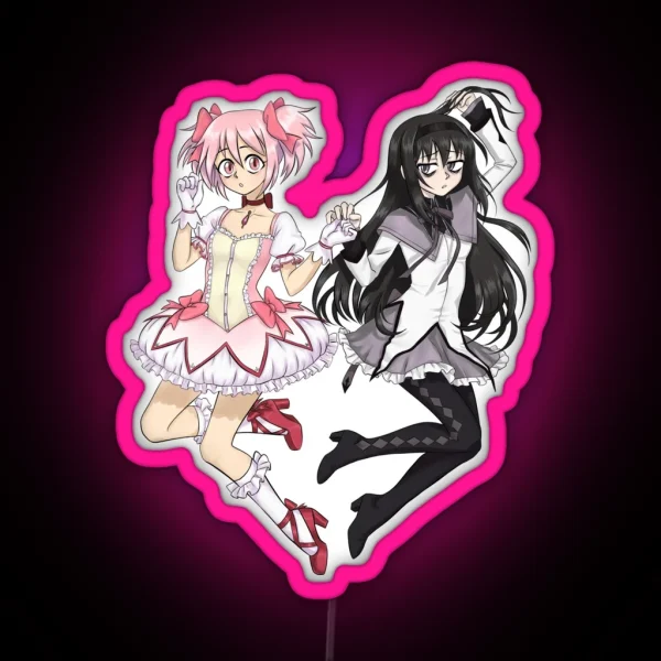 Madoka And Homura RGB Neon Sign