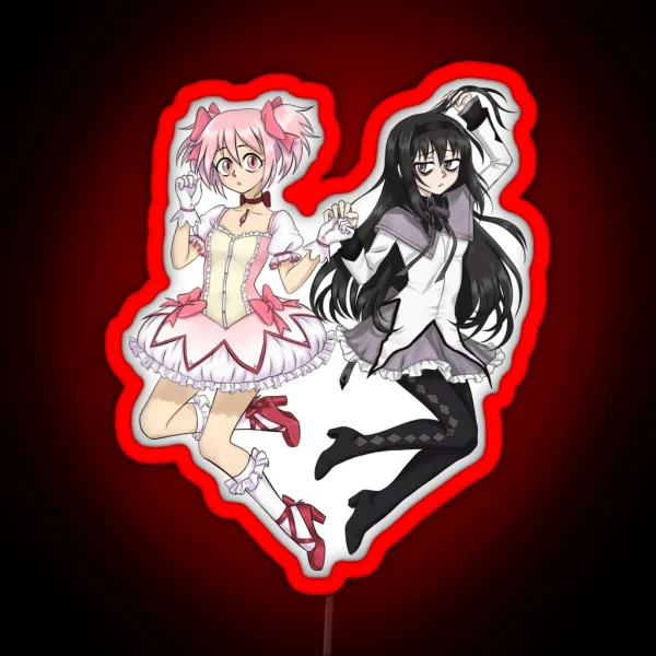 Madoka And Homura RGB Neon Sign