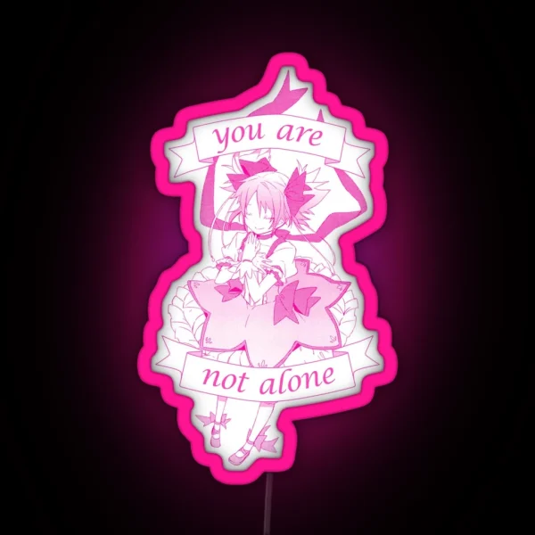 Madoka Kaname Magica No Bg RGB Neon Sign