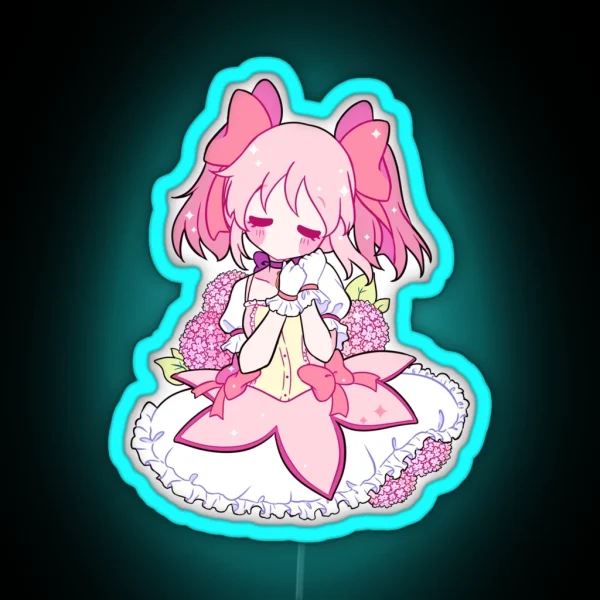 Madoka Magica Fanart RGB Neon Sign