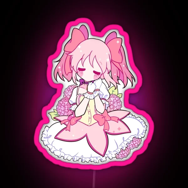 Madoka Magica Fanart RGB Neon Sign