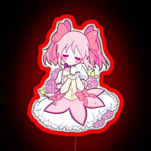 Madoka Magica Fanart RGB Neon Sign