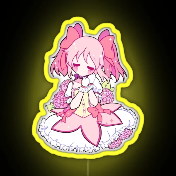 Madoka Magica Fanart RGB Neon Sign