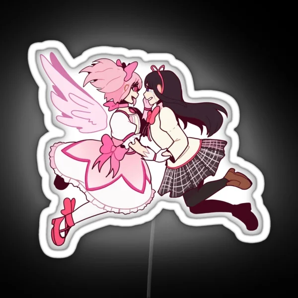 Madoka Magica Homura And Madoka RGB Neon Sign