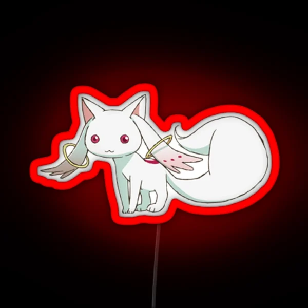 Madoka Magica Kyubey 2 RGB Neon Sign