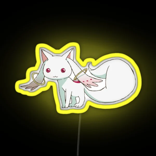 Madoka Magica Kyubey 2 RGB Neon Sign