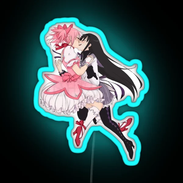 Madoka Magica Madoka And Homura RGB Neon Sign
